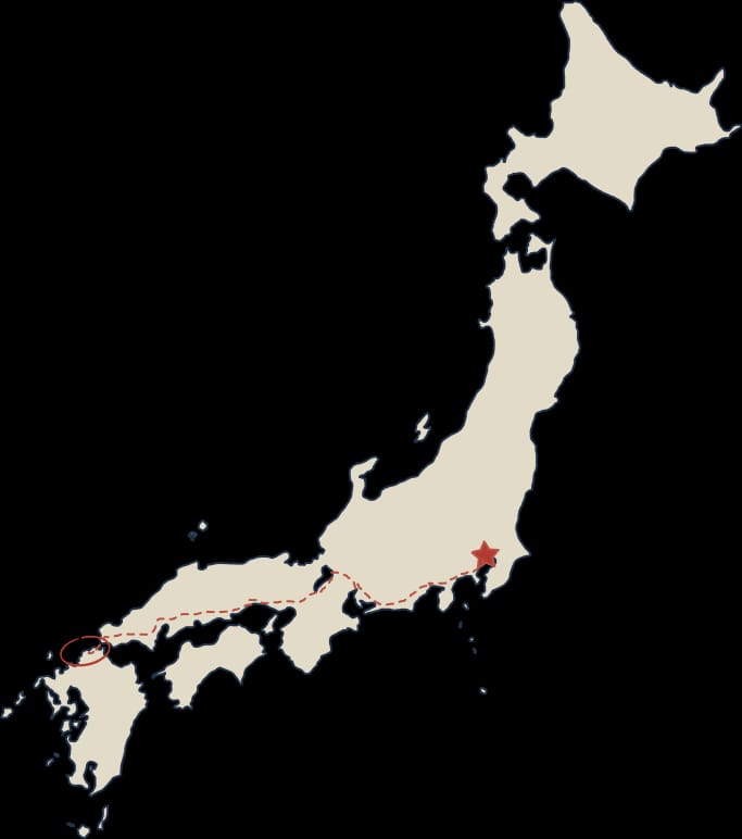 Map of Japan highlighting Fukuoka's location