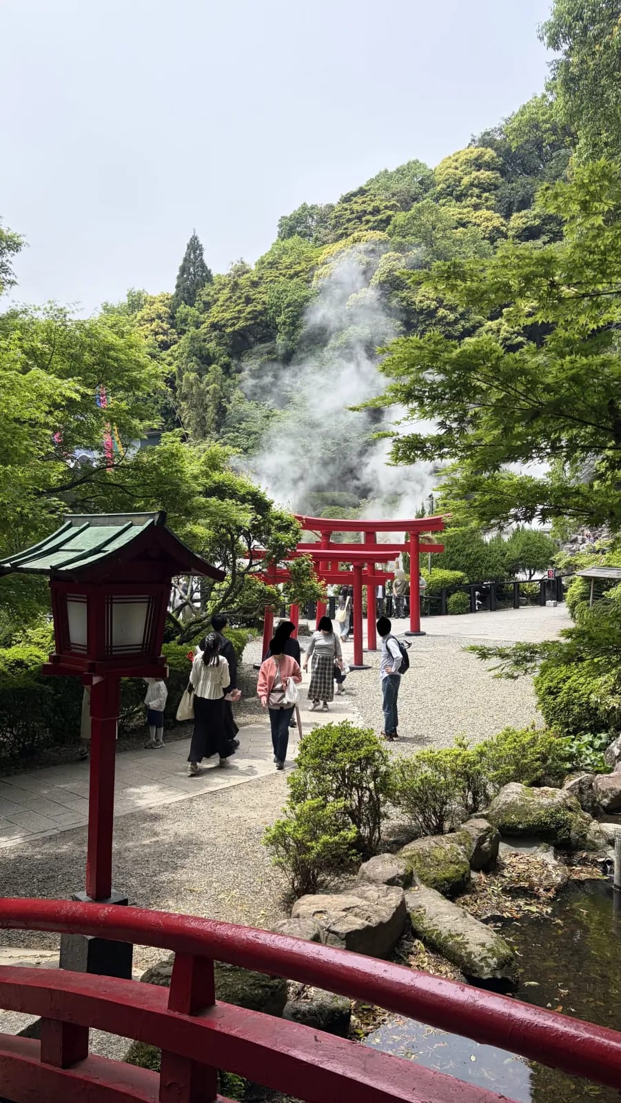 Torii gates leading to shrine